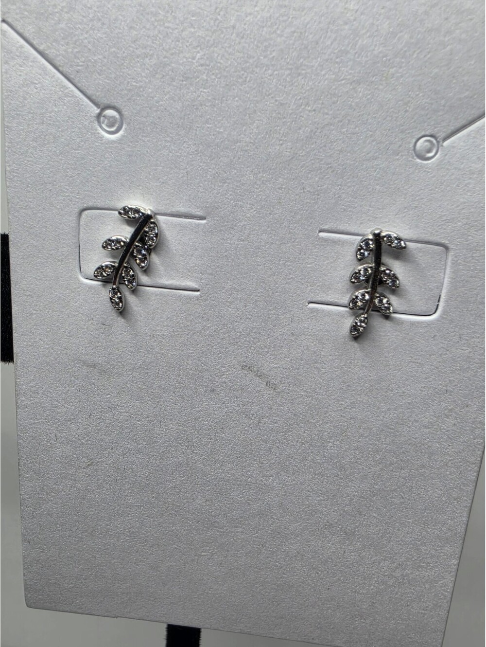 Sterling Silver Leave Shaped Studs Earrings